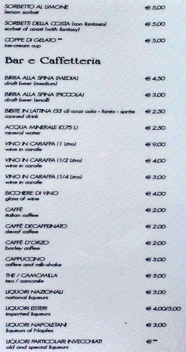 Menu di La Piccola Napoli 