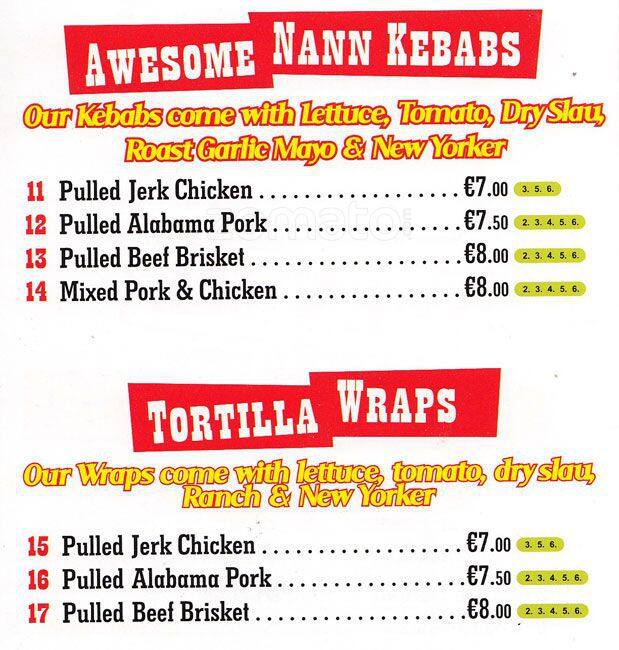 barbecue 52 menu kimmage
