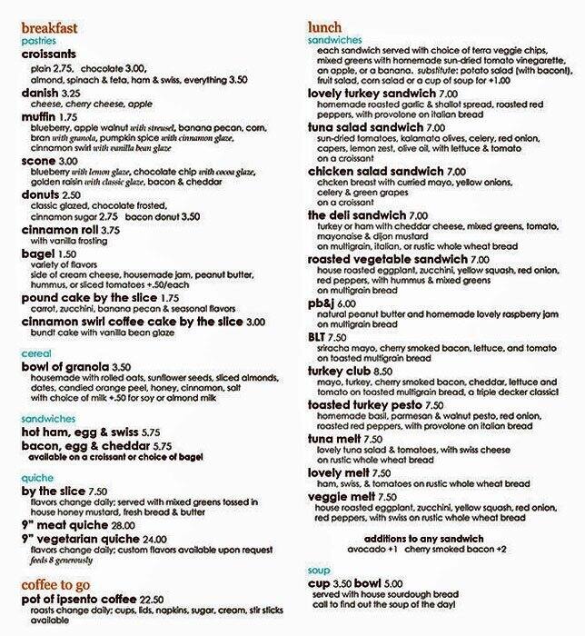 Lovely Bake Shop Menu, Menu for Lovely Bake Shop, West Town, Chicago