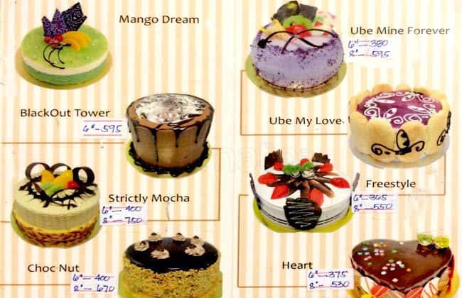 Menu at Cream and Bake desserts, Cebu City, Jasmin St