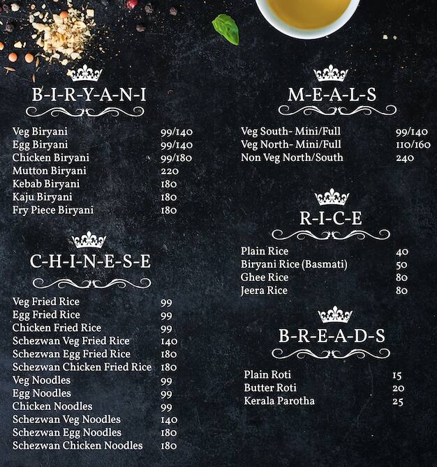 Tea Time Menu Items