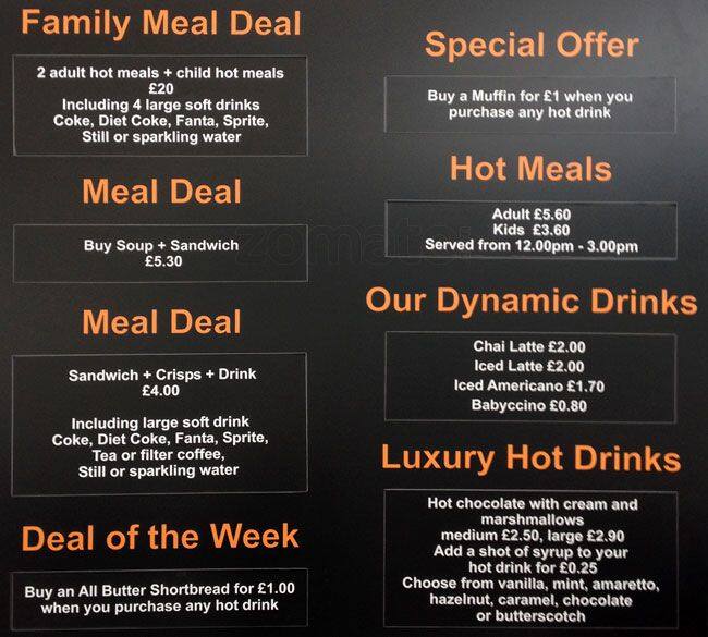 Menu at Food Chain Cafe, Edinburgh