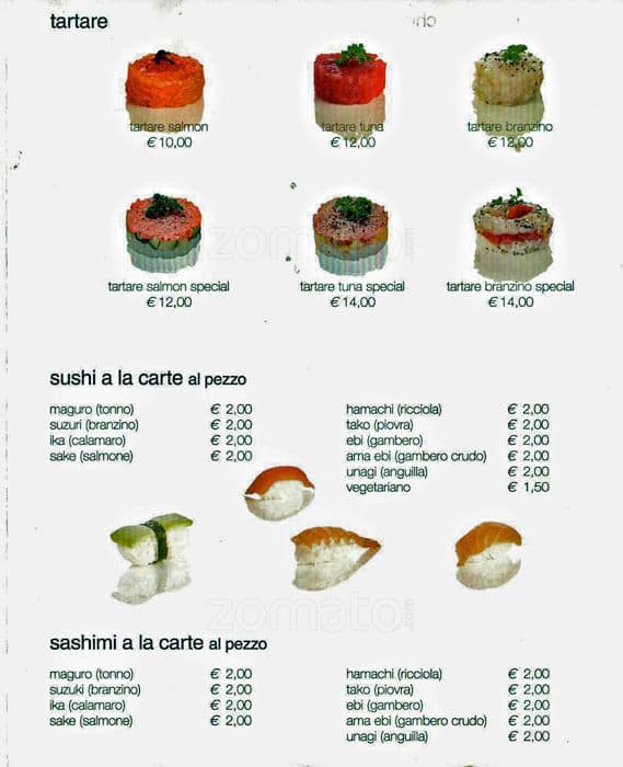 Menu di Parco Sushi 