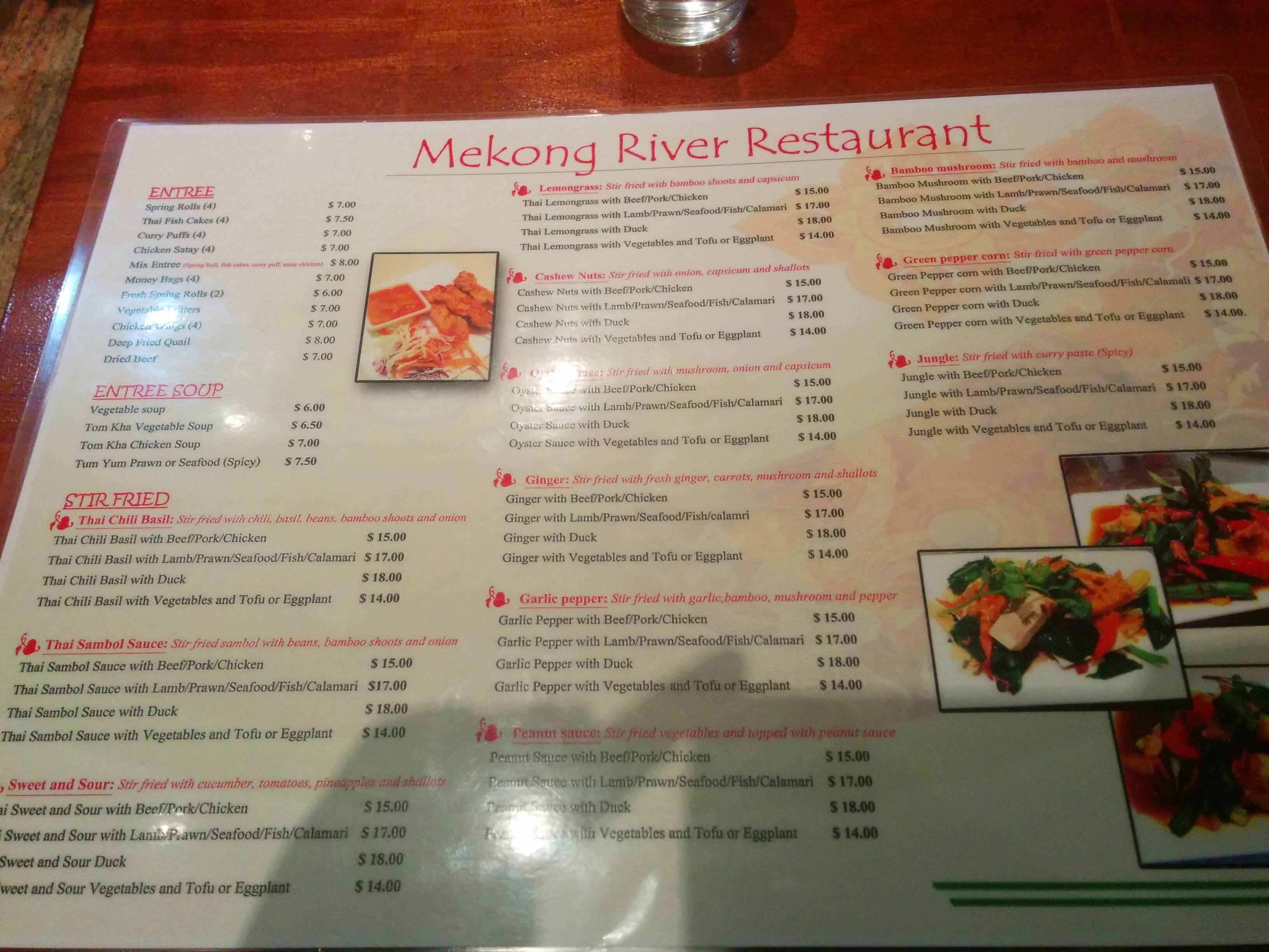 Mekong River Restaurant Menu, Menu for Mekong River Restaurant, Dickson, ACT Urbanspoon/Zomato