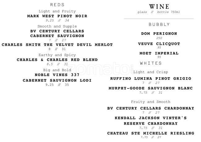 Fado Irish Pub Austin menu