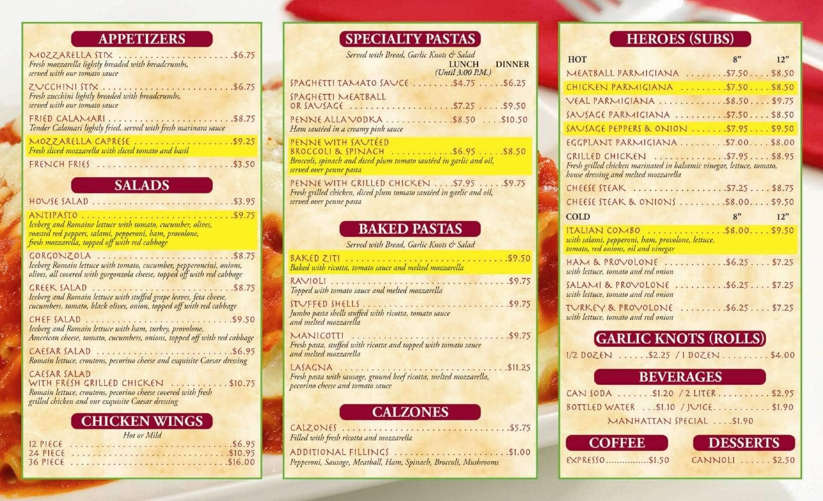 Vinny's Pizza Menu, Menu for Vinny's Pizza, Jupiter, Miami - Urbanspoon ...