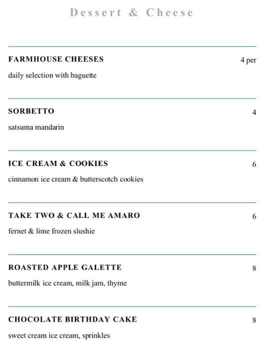 Menu at Kindred pub & bar, Davidson