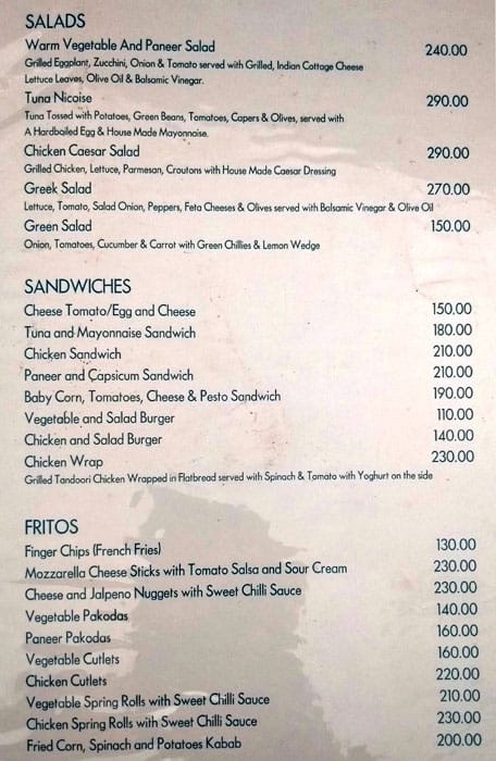O'Zen menu