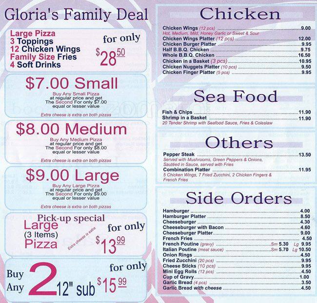 restaurant menu prices