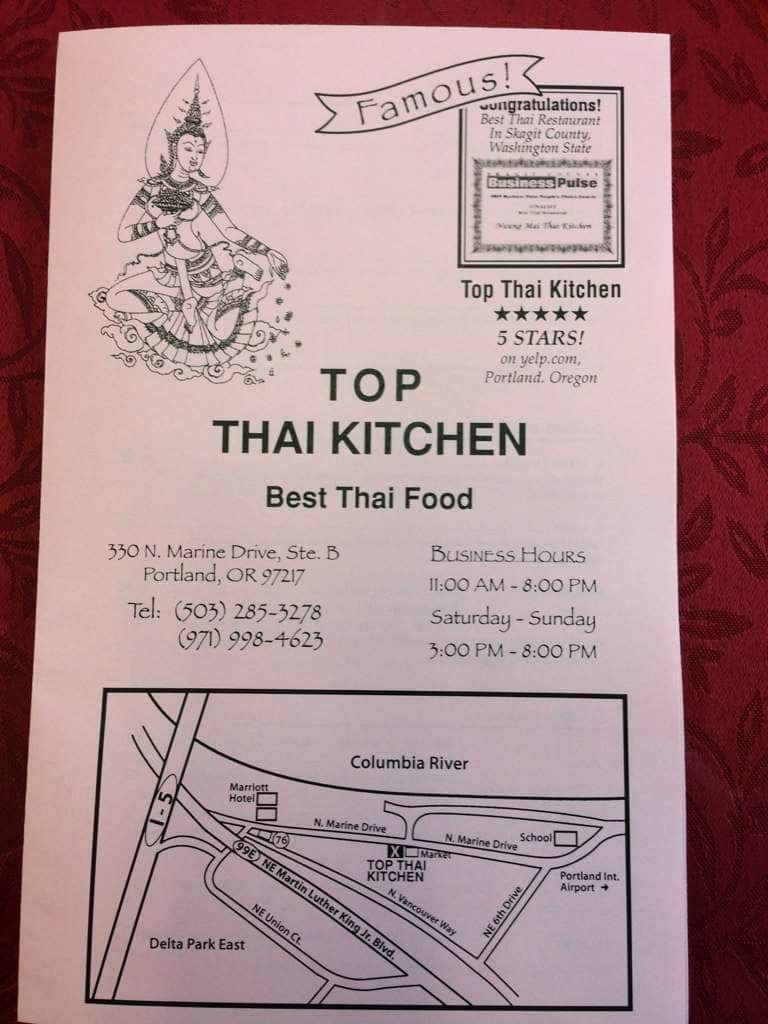 Top Thai Kitchen Menu, Menu for Top Thai Kitchen ...