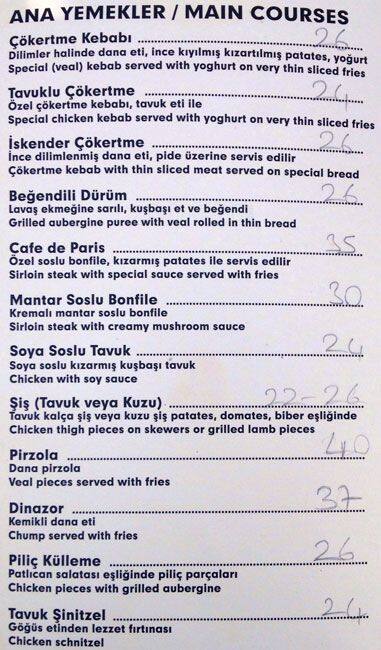Menu at Bodrum Mantı Türkbükü, Göltürkbükü, Göltürkbükü mah. İnönü Cad ...