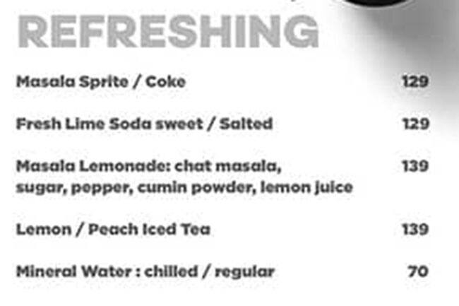 Afraa menu