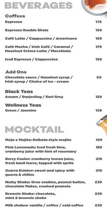 Afraa menu