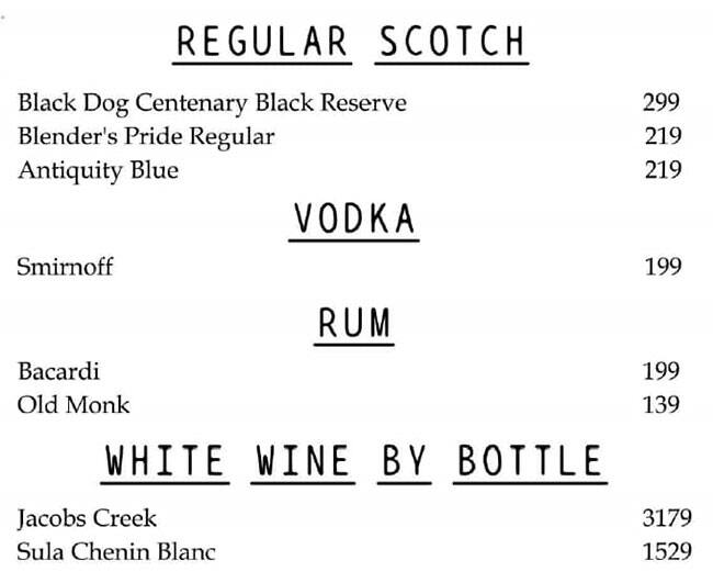 Afraa menu