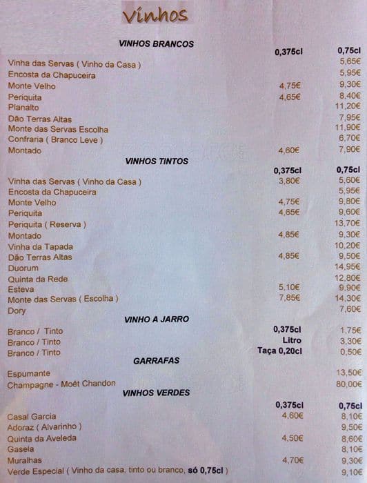 Arte do Bitoque menu