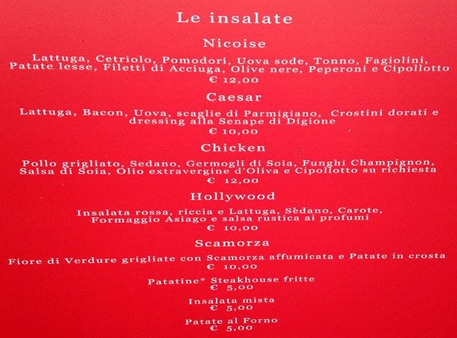 Menu di Sanvittore 