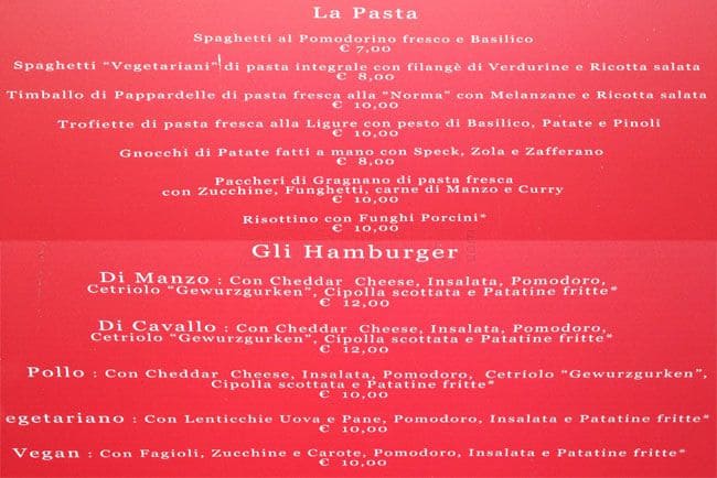 Menu di Sanvittore 