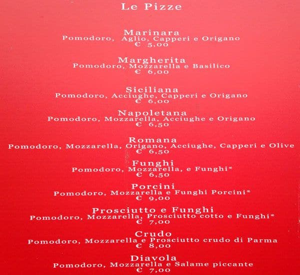 Menu di Sanvittore 