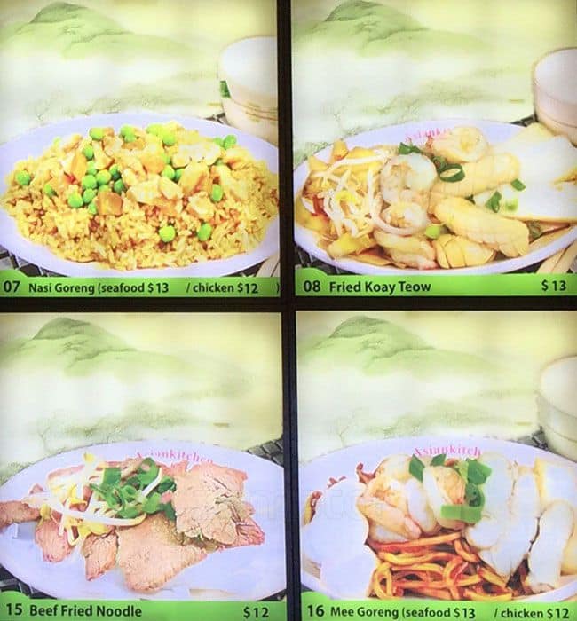 Carta de Asian Kitchen & Rice Rolls