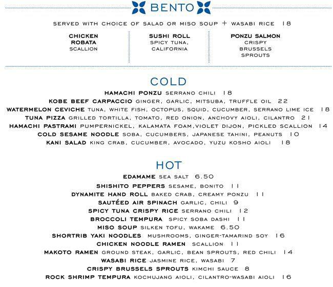 Makoto Menu For Miami Beach Urbanspoon Zomato Makoto Miami Beach Menu