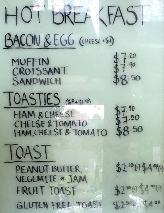 Porta Via Espresso Bar Menu, Menu for Porta Via Espresso Bar, Carlton