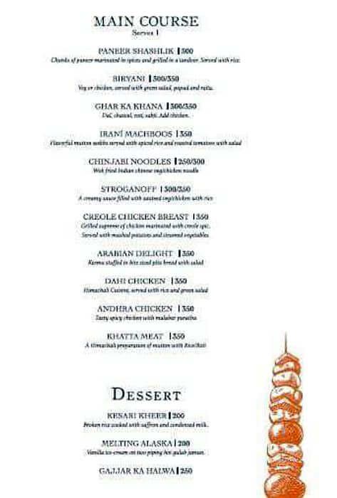 The Cliff - Rooftop Bar & Lounge menu