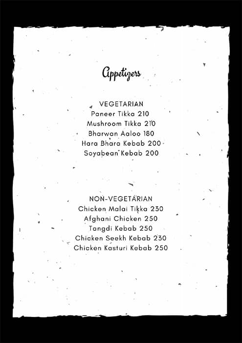 The Cliff - Rooftop Bar & Lounge menu