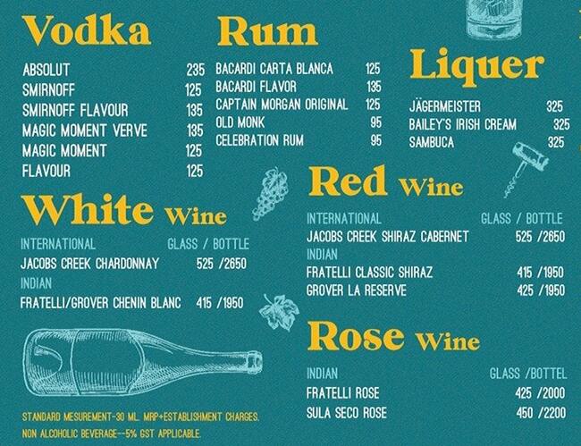 Baraf menu
