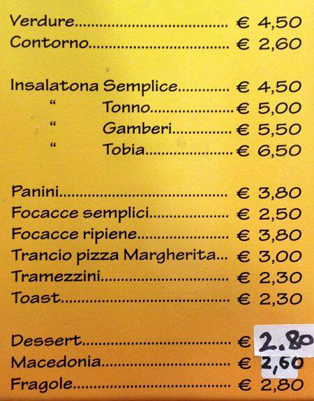 Menu di Tobia Cafè 