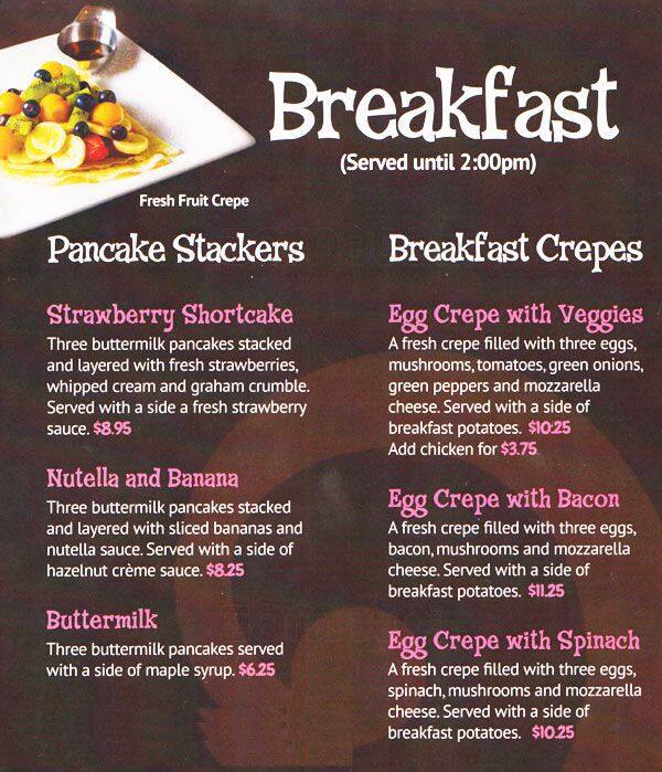 Spin Dessert Cafe Menu, Menu for Spin Dessert Cafe, ByWard Market