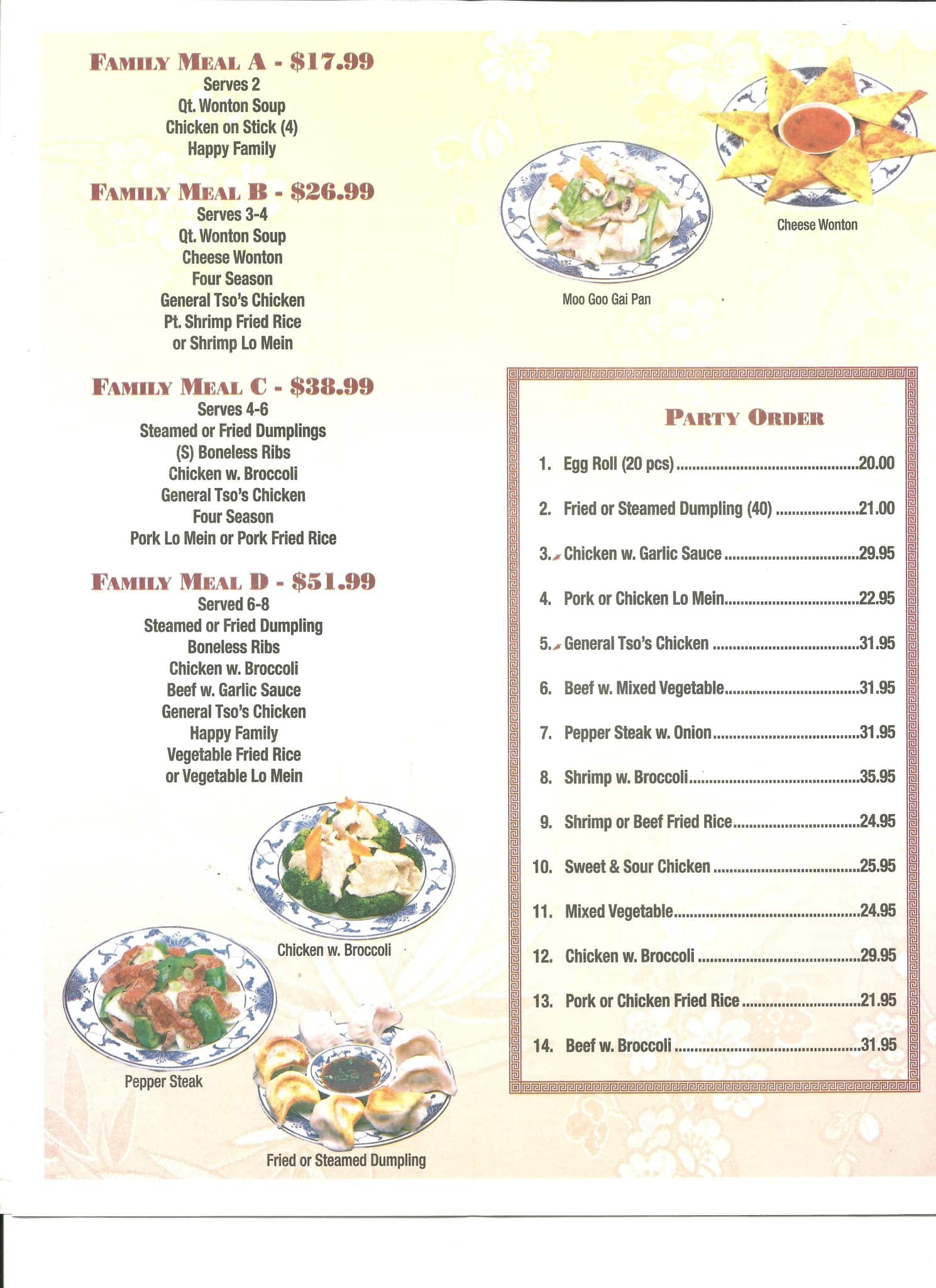 Menu at Linden Garden Chinese Restaurant, Linden