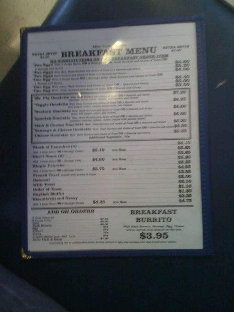 Menu At Dixie Pig Restaurant, Abilene, Butternut St