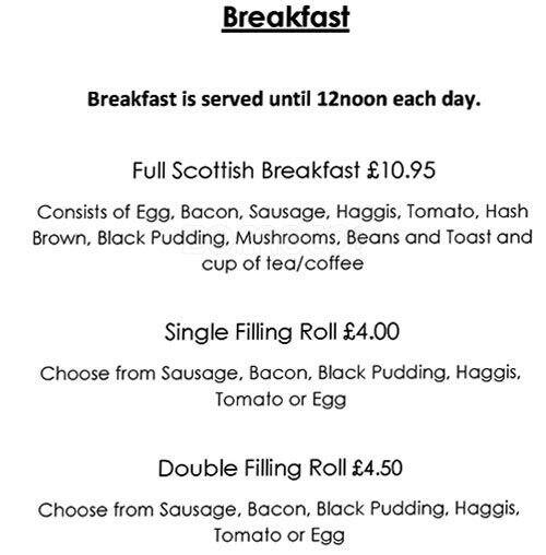 The Royal Ettrick Hotel Restaurant Menu Zomato UK