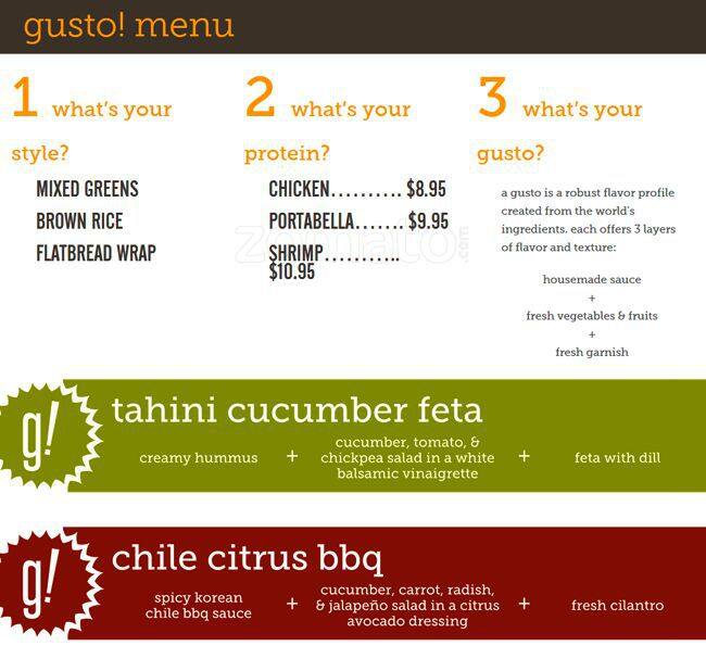 Gusto! Wood Fire Grill Menu, Menu for Gusto! Wood Fire Grill, Brookwood Hills, Atlanta