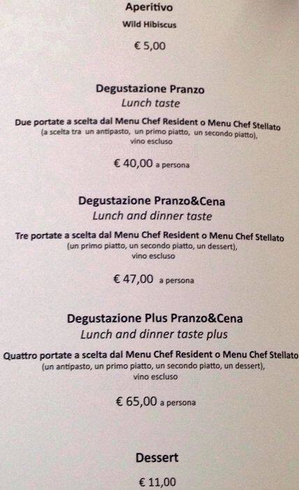 Menu di Aromatica Restaurant 