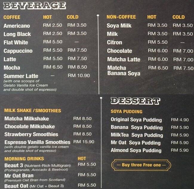 Owlvest Kitchen Menu Menu V Restauracii Owlvest Kitchen Taman Cheras Kuala Lumpur