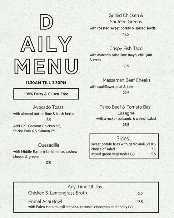 Primal Pantry Menu Menu For Primal Pantry Nundah Brisbane