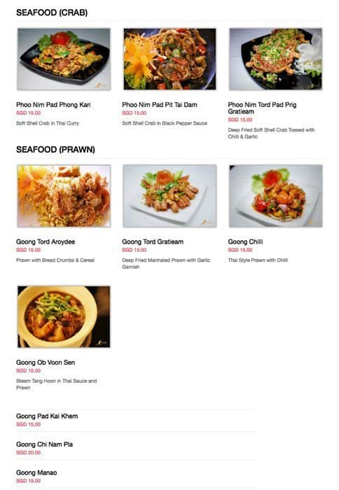 Aroy Dee Thai Kitchen Menu Singapore | Besto Blog