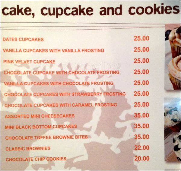 Menu at Chocolate bar, Dubai, 374C+M4R