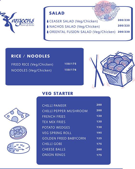 Kargeens menu