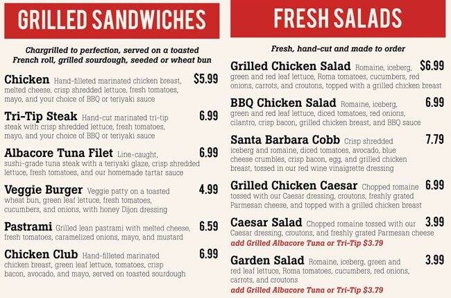 Menu at The Habit restaurant, Riverside, Tyler St #100