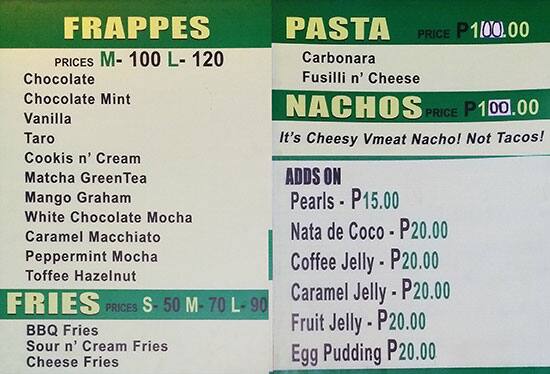 Carta de Tea Trails Milk Tea