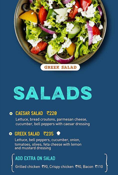 Sandburgs menu