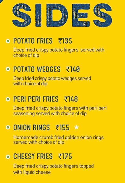 Sandburgs menu