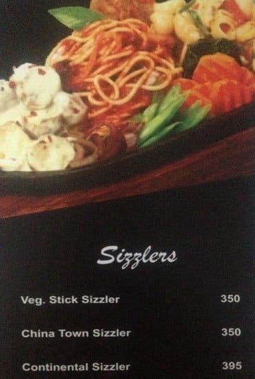 Silver Oak menu