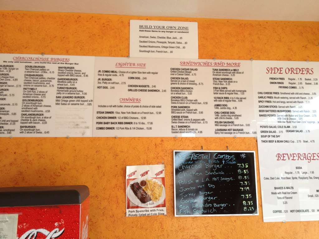 Menu at Rocky's Charcoal Grill BBQ, San Leandro