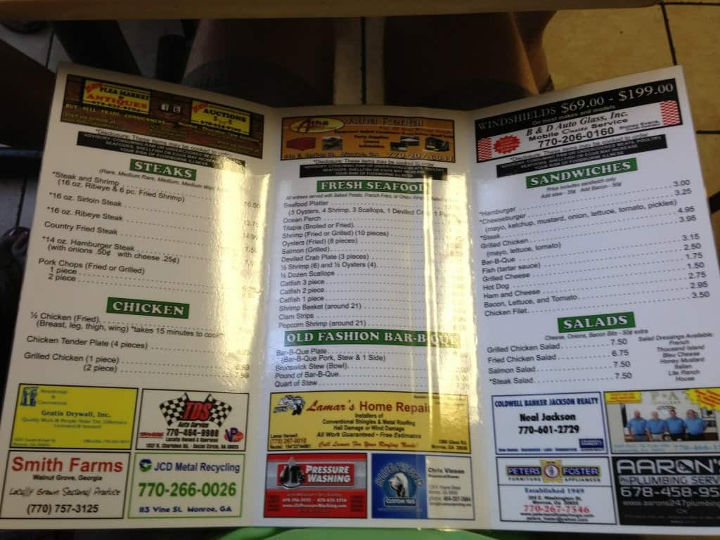 Campton Restaurant Menu, Menu for Campton Restaurant, Monroe, Athens