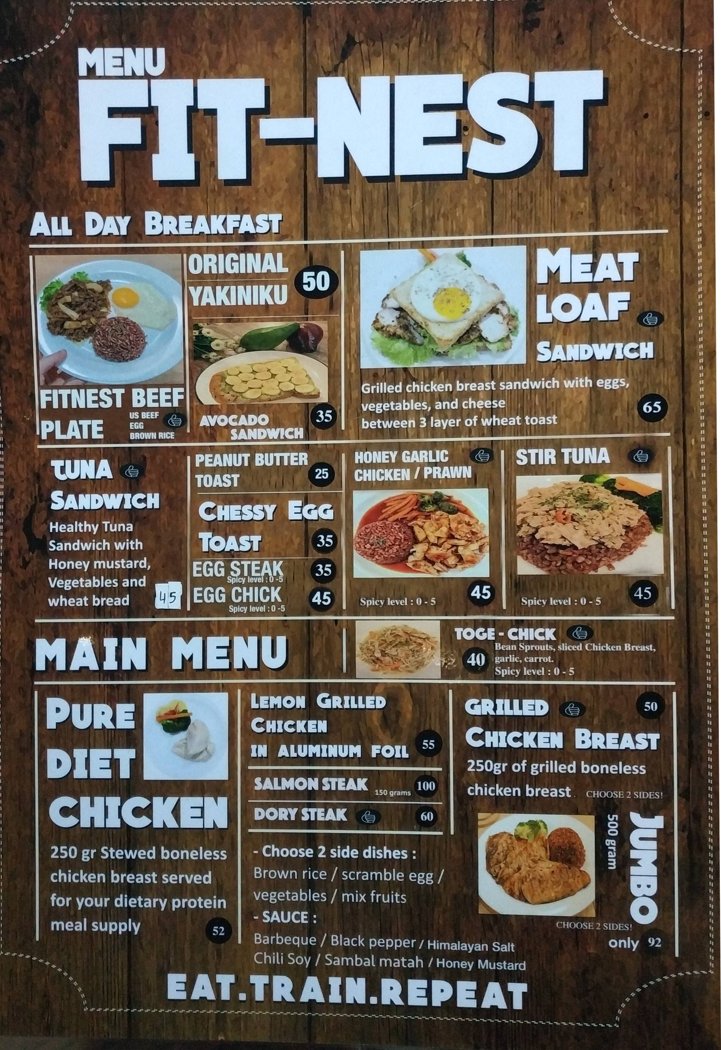 Menu at Fit - Nest, Jakarta