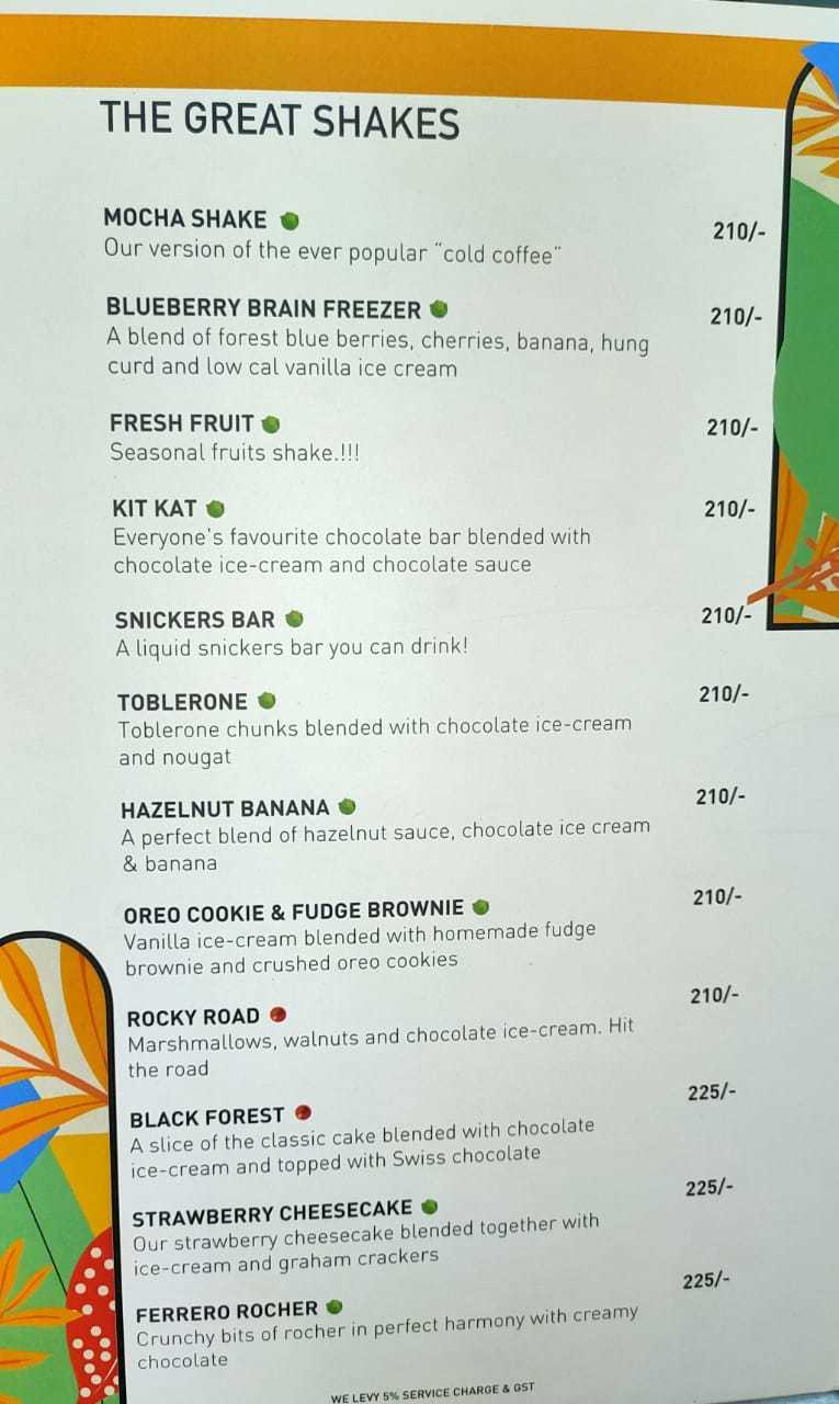 Mocha Cafe & Bar menu