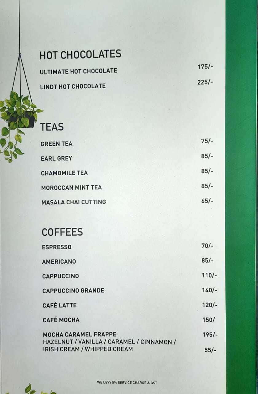 Mocha Cafe & Bar menu